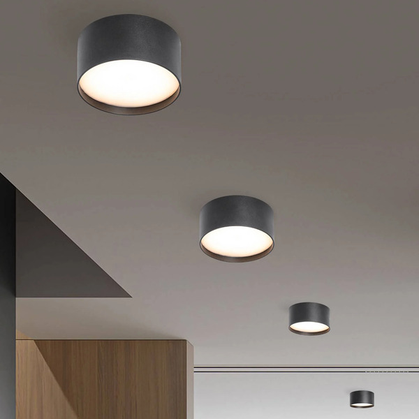  Cmd Led Ceiling Lamp Cmd 9094, ø 15 Cm, Anthracite, Ip44, Metal 