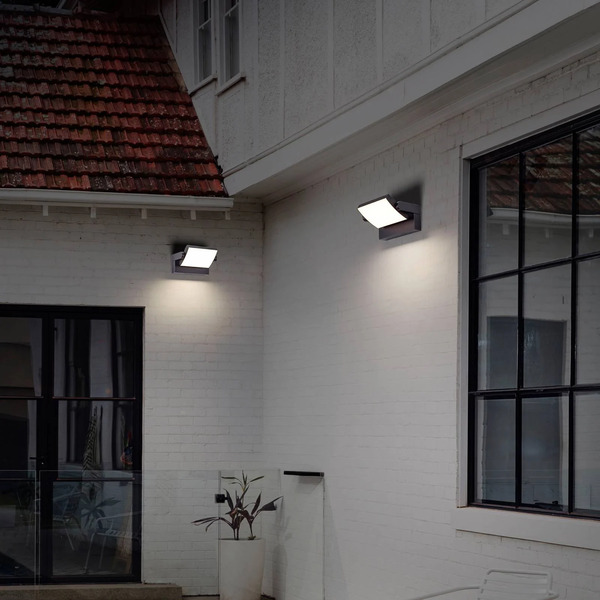  Cmd Led Wall Lamp Cmd 9080, Anthracite, Width 21 Cm, Ip54 