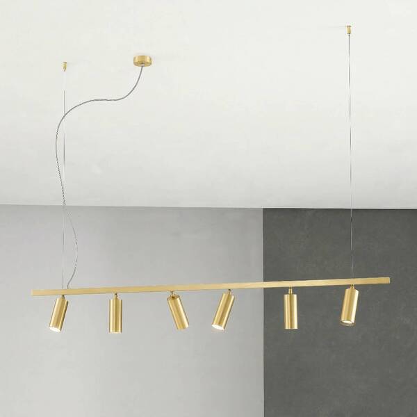  Cremasco Cremasco Pendant Light 7532, Satin Brass, 6-bulb, Gu10 