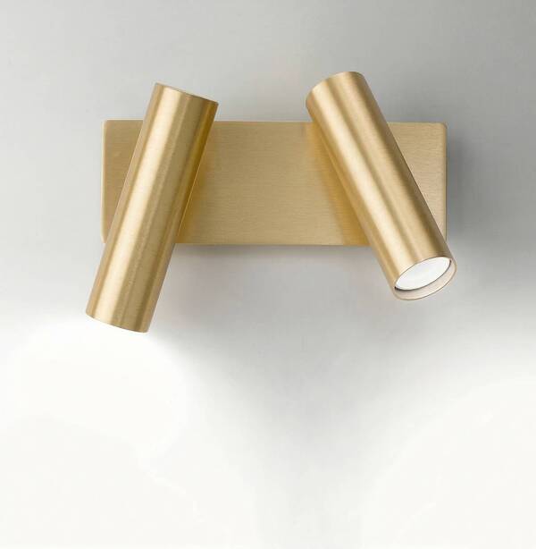  Cremasco Cremasco Wall Lamp 7541, Satin Brass, 2-bulb, Adjustable, Gu10 