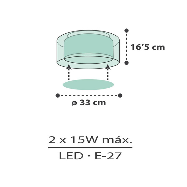  Dalber Dalber Cloud Green Ceiling Light, ø 33 Cm, Green 