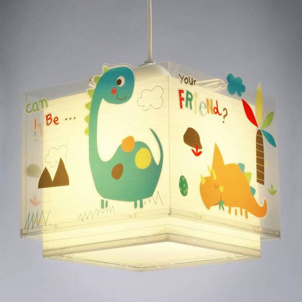  Dalber Dalber Dinos Children's Hanging Light, Colourful 
