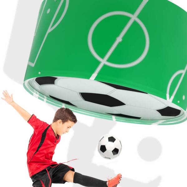  Dalber Dalber Football Ceiling Light, Green, Black And White 