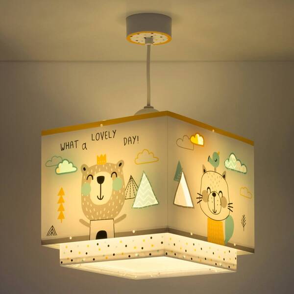  Dalber Dalber Hello Little Children's Hanging Light, White/yellow 