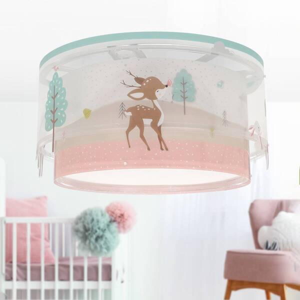 Dalber Dalber Loving Deer Children's Ceiling Light, White/multicoloured 