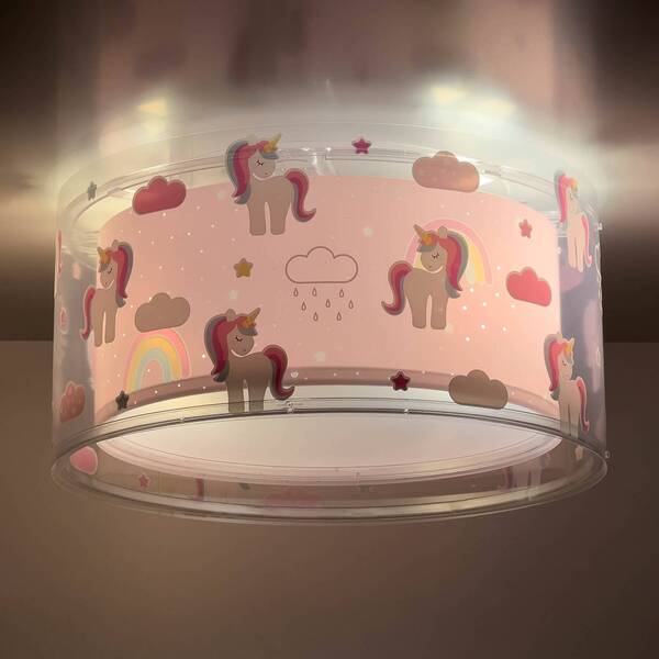  Dalber Dalber Unicorns Children's Ceiling Light, Pink, 1-bulb 