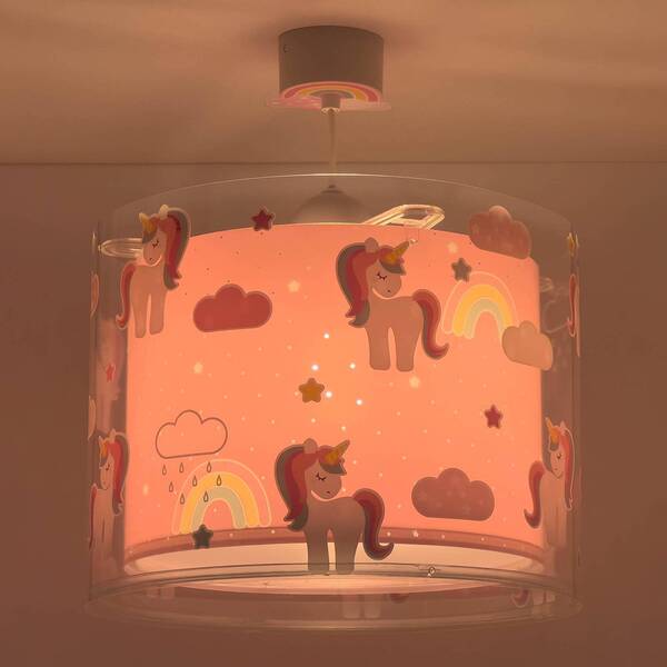  Dalber Dalber Unicorns Children's Hanging Light, Pink 