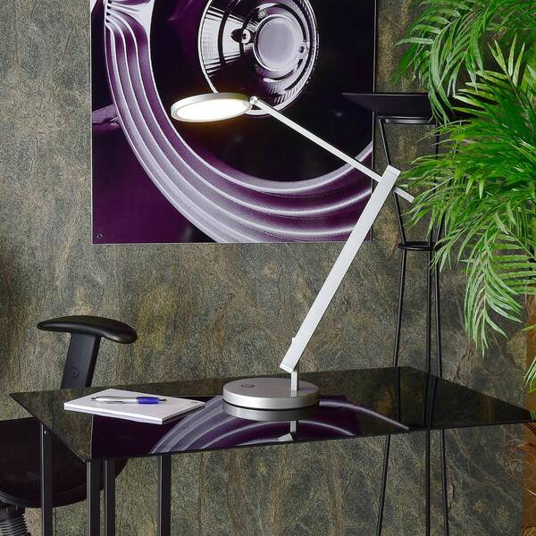  Deko-light Deko-light Adhara Led Desk Lamp, Dimmable To 3 Levels, Silver 