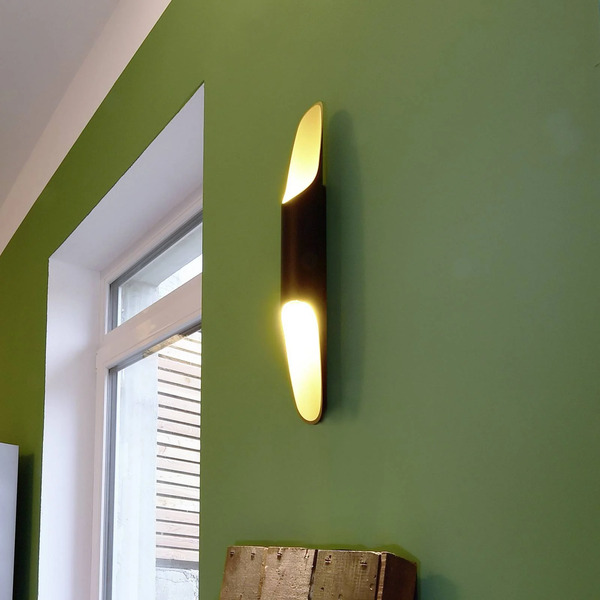  Deko-light Deko-light Apodis Led Wall Light, Black/gold, Height 50 Cm, Metal, Dimmable 
