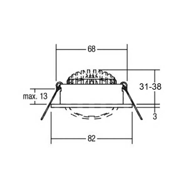  Deko-light Deko-light Dione Led Recessed Downlight, 4,000 K, Black 