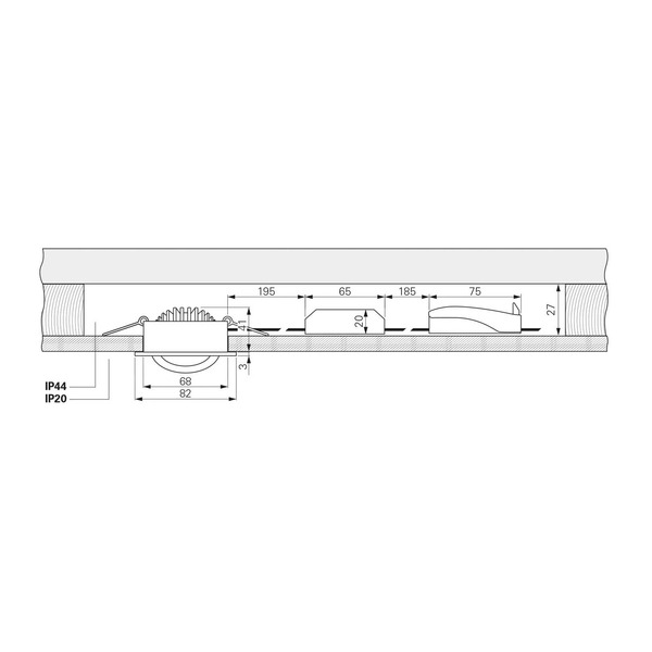  Deko-light Deko-light Led Recessed Ceiling Light Dione, Ip44, Nickel, Dimmable To Warm 