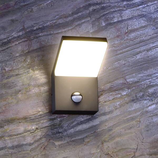  Deko-light Deko-light Led Sensor Outdoor Wall Light Tucanae, Grey, Height 22 Cm, Ip54 