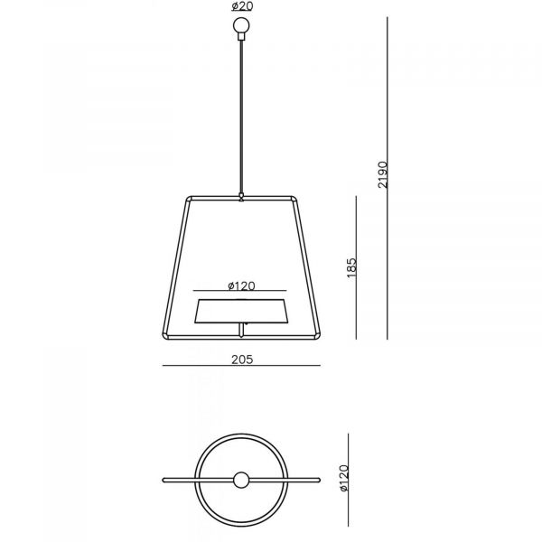 Deko-light Deko-light Miram Led Hanging Light, Battery, Dimmable, Green 