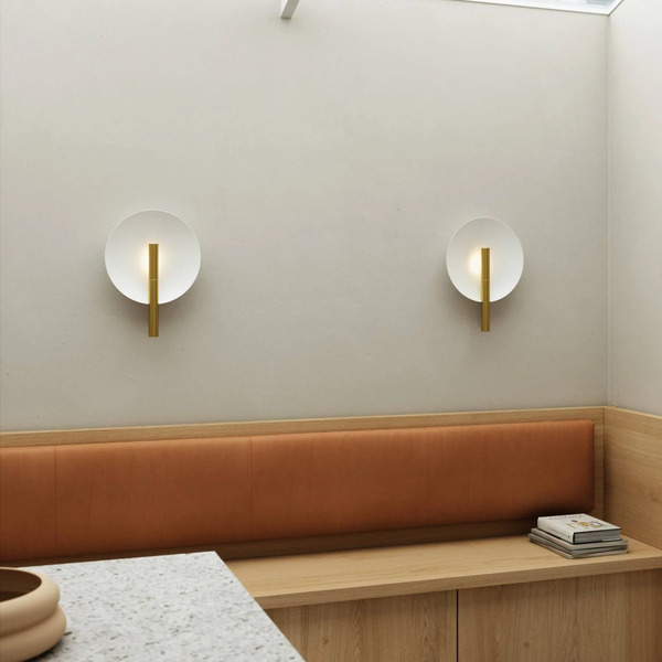  Dftp By Nordlux Dftp By Nordlux Furiko Wall Light With Switch, Brass/white 