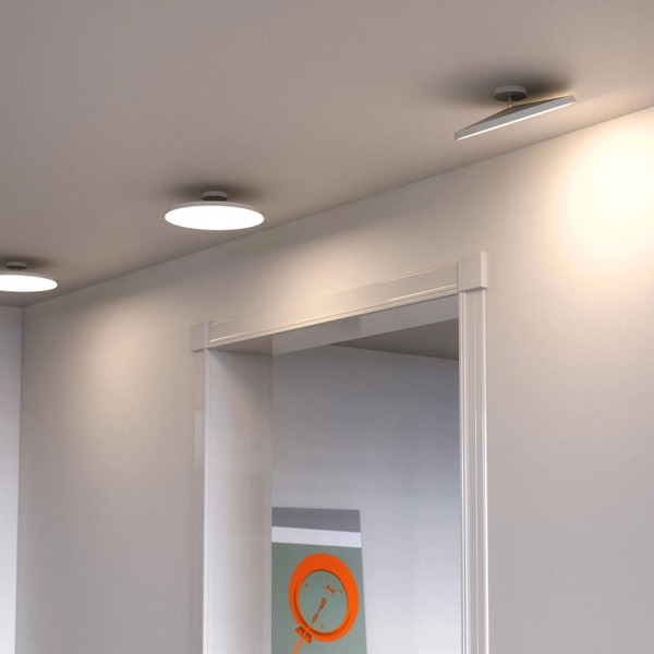  Dftp By Nordlux Dftp By Nordlux Led Semi-flush Ceiling Light Kaito 2 Pro, ø 40 Cm, White, Spacing 