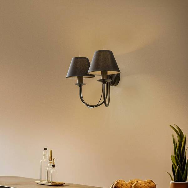  Domiluce Domiluce Bona Wall Light, 2-bulb, Black 