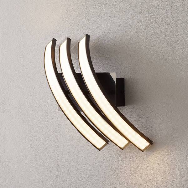  Domiluce Domiluce Led Wall Light Largo 3-bulb Black 