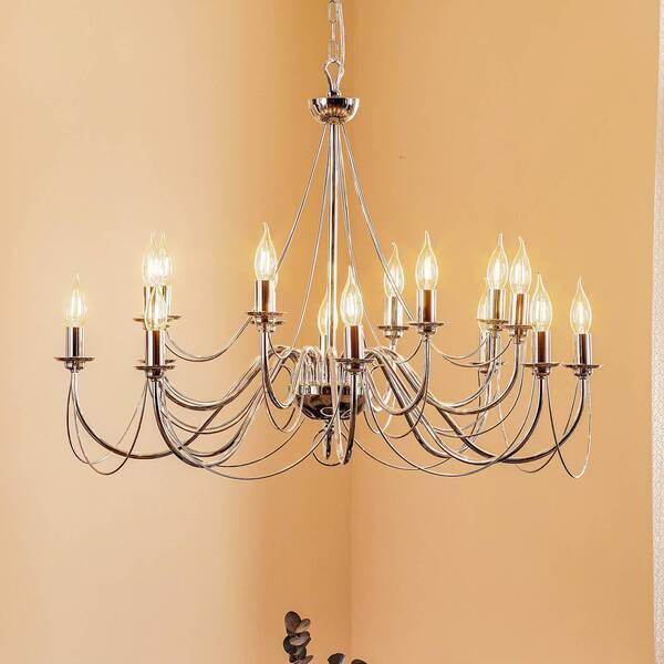  Domiluce Domiluce Retro Chandelier, 16 Lights, Chrome 