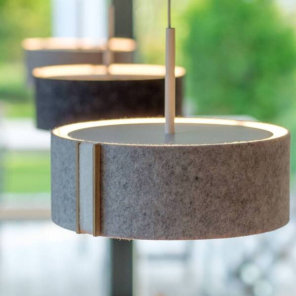  Domus Domus Led Pendant Light Larafelt S, ø20cm, Grey/wool White 
