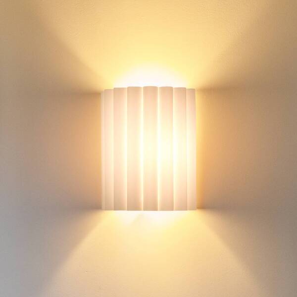  Duolla Duolla Aria Wall Light, White, Microfibre, E27 