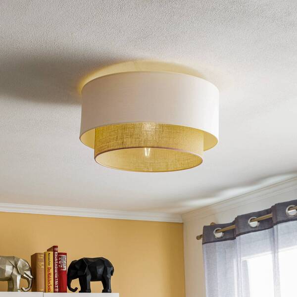  Duolla Duolla Boho Ceiling Light, Ecru/brown, ø 45 Cm, Fabric 