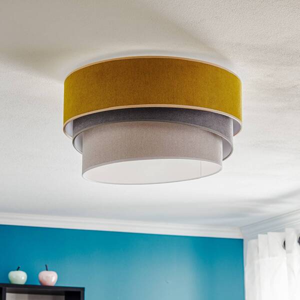  Duolla Duolla Ceiling Lamp Pastel Trio ø 45cm Mustard/grey/light Grey 