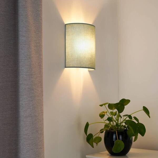  Duolla Duolla Celine Wall Light, Sage, Fabric, E27 
