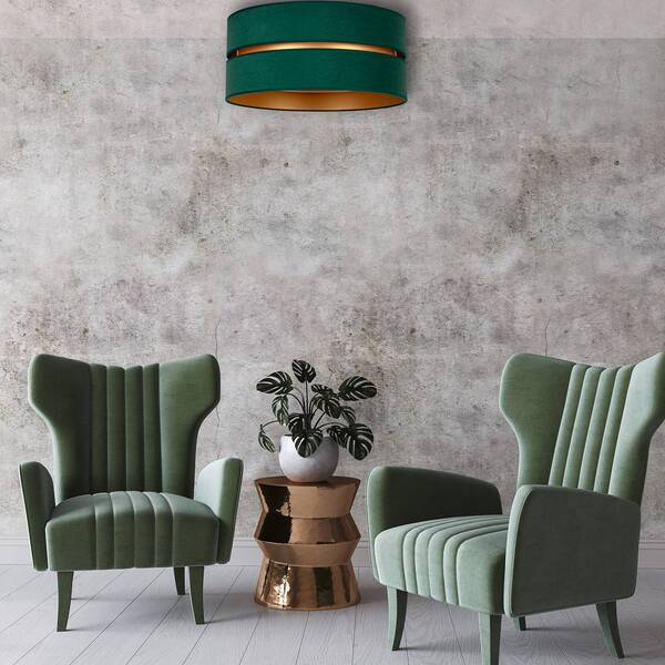  Duolla Duolla Duo Ceiling Light, Green/gold ø 60 Cm, 1-bulb 