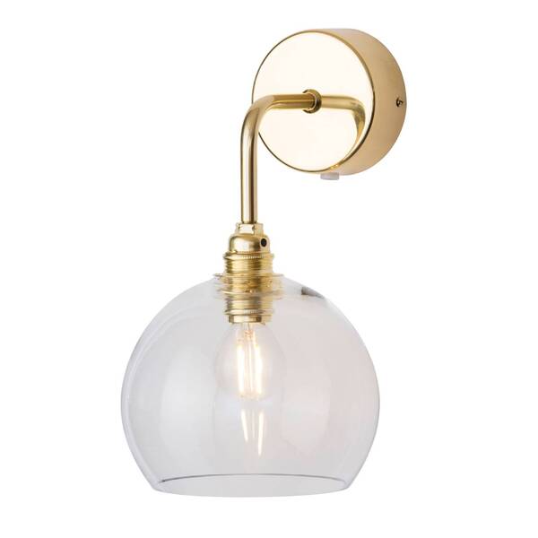 Ebb & Flow Ebb & Flow Rowan Wall Lamp Gold, Clear Lampshade 
