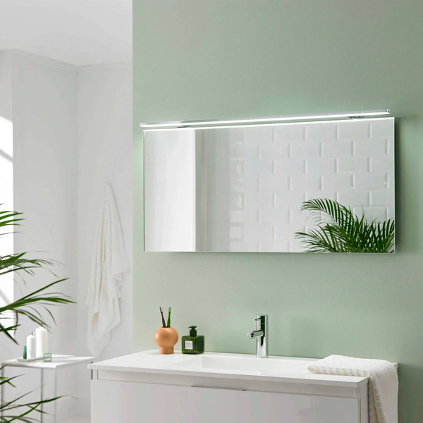  Ebir Ebir Esther 2 Led Mirror Light, Chrome, Width 120 Cm 