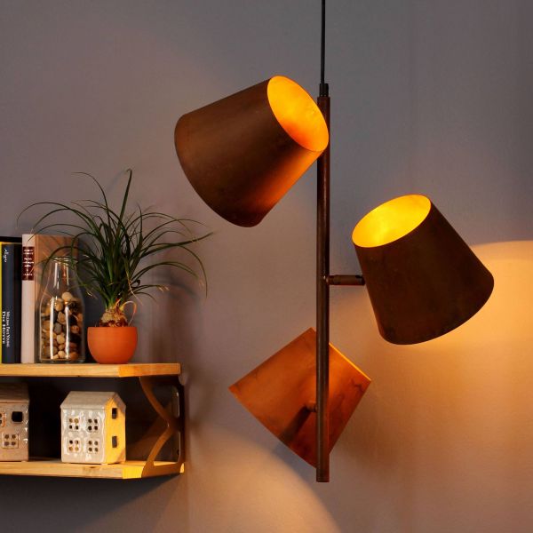  Eco-light Eco-light Colt Hanging Light, 3-bulb, Patina 