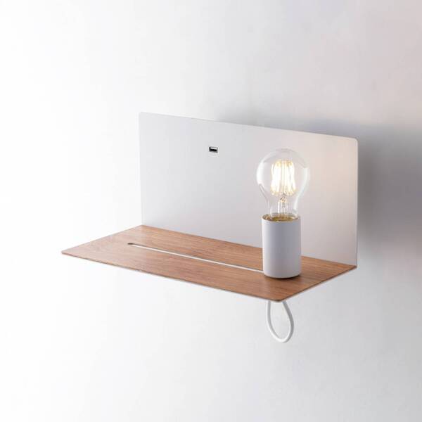  Eco-light Eco-light Flash Wall Light, White, Width 33 Cm, Aluminium 