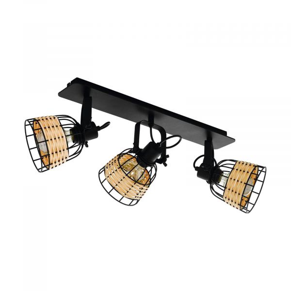  Eglo Eglo Anwick 1 Downlight, Rattan Decoration, 3-bulb 