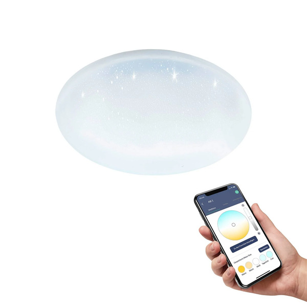  Eglo Connect Eglo Connect Ceiling Lamp Totari-z, ø38cm, 18w, Crystal Effect 