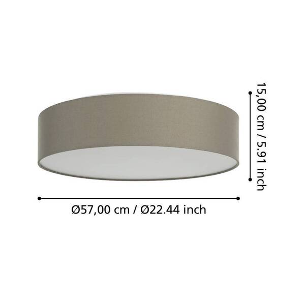  Eglo Connect Eglo Connect Romao-z Led Ceiling Lamp, ø57cm Taupe 