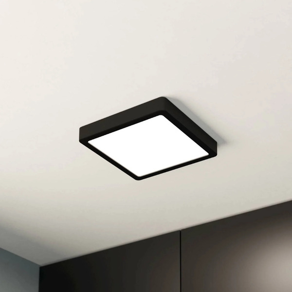  Eglo Eglo Led Surface-mounted Panel Fueva 5 Ip20 830 Black 21x21cm 