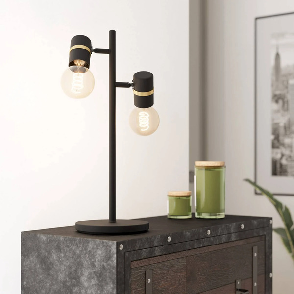  Eglo Eglo Lurone Table Lamp, Black, 2-bulb 