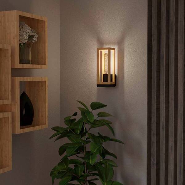  Eglo Eglo Nafferton Wall Light Made Of Wood 