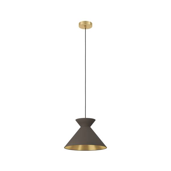  Eglo Eglo Nastasia Pendant Light Cappuccino/brass 1-bulb 