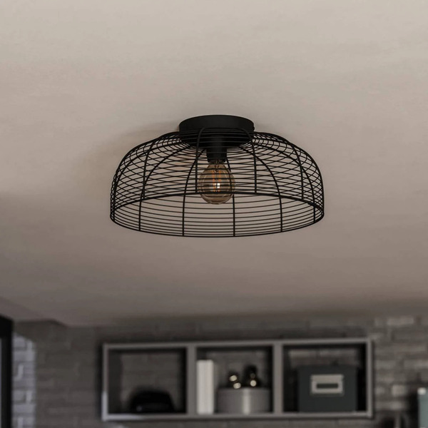 Eglo Eglo Rinroe Ceiling Light, ø 45 Cm, Black, Steel 