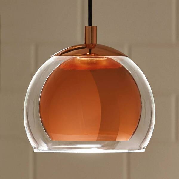  Eglo Eglo Rocamar Hanging Light 1-bulb In Copper 