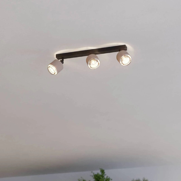  Eglo Eglo Rosley Downlight, Length 43 Cm, Black/natural, 3-bulb. 