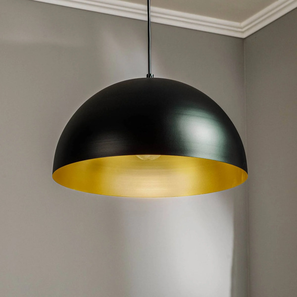  Eko-light Eko-light Beta Hanging Light In Black And Gold 