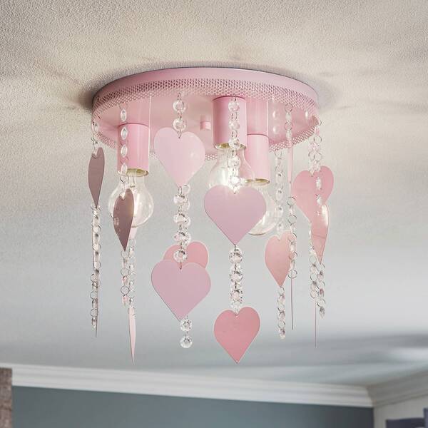  Eko-light Eko-light Corazon Ceiling Light In Pink With Hearts 