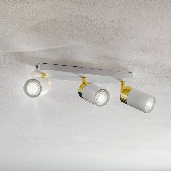  Eko-light Eko-light Joker Ceiling Spotlight, White/gold, 3-bulb 