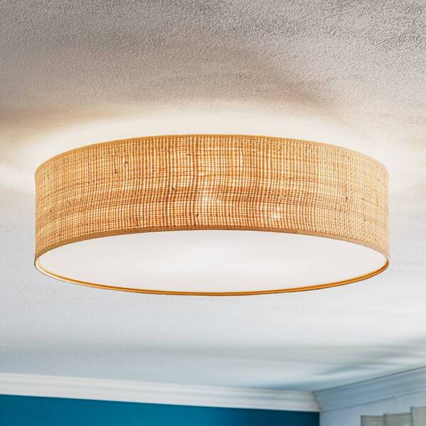 Eko-light Eko-light Leano Ceiling Light, Light Wood, Rattan, ø 50 Cm 