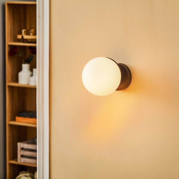  Eko-light Eko-light Sfera Wall Light, 1-bulb, Glass/black 