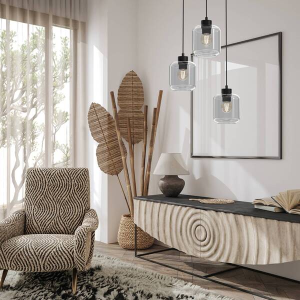  Eko-light Eko-light Sombra Pendant Light, Smoke, 3-bulb, Round 