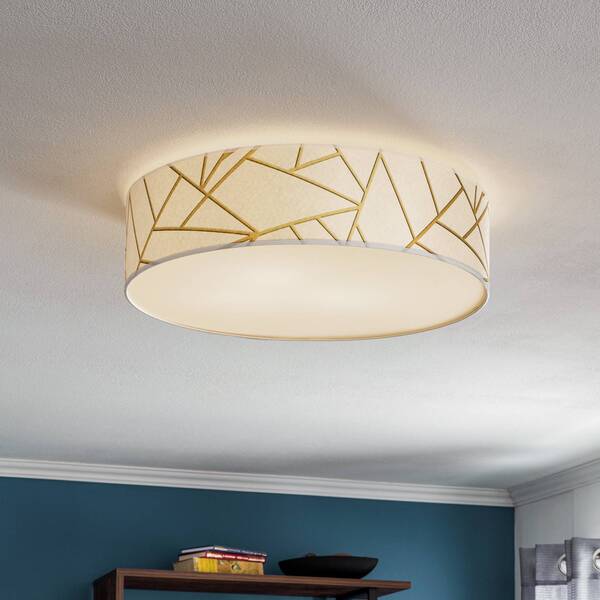  Eko-light Eko-light Zulu Ceiling Light, White/gold, Round 