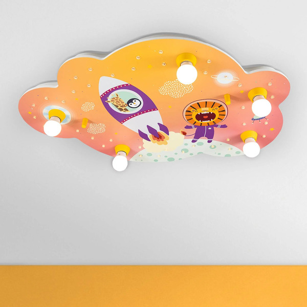  Elobra Elobra Escape Picture Cloud Ceiling Light, Orange 